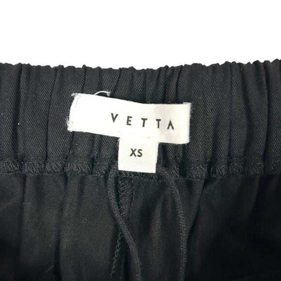 Vetta Size XS Cigarette Pant Timeless Capsule Tencel Side Zip USA Black NEW - Picture 8 of 11